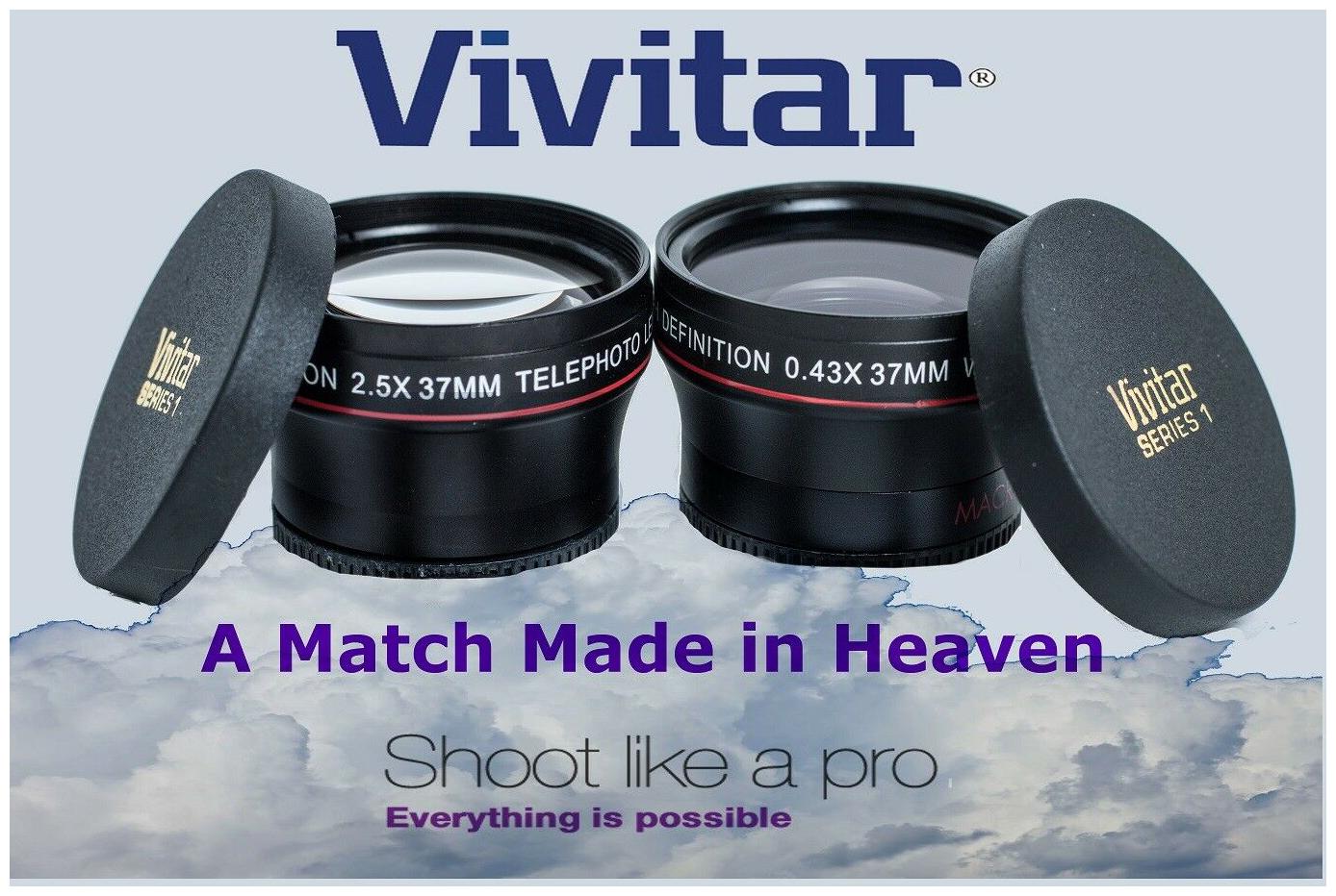 

2PC SET HI DEF WIDE ANGLE 2X TELEPHOTO LENS FOR SANYO VPC-TH1 VPCTH1