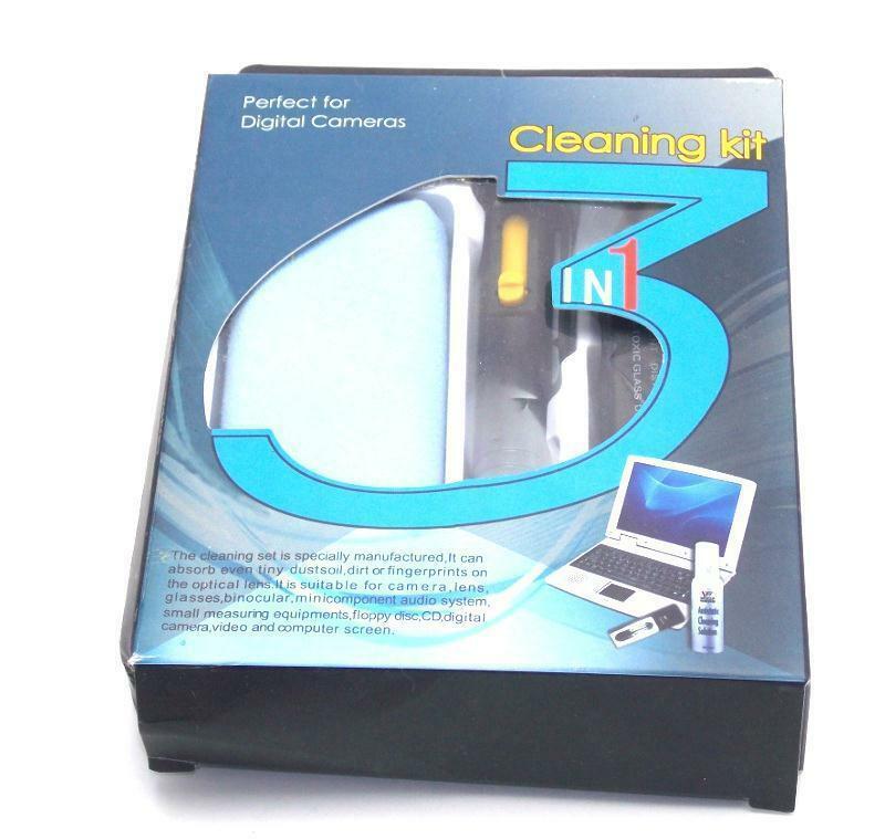 

3 in 1 Cleaning Kit Includes Lens Cloth Cleaning Fluid Cleaning Brush Pen NEW