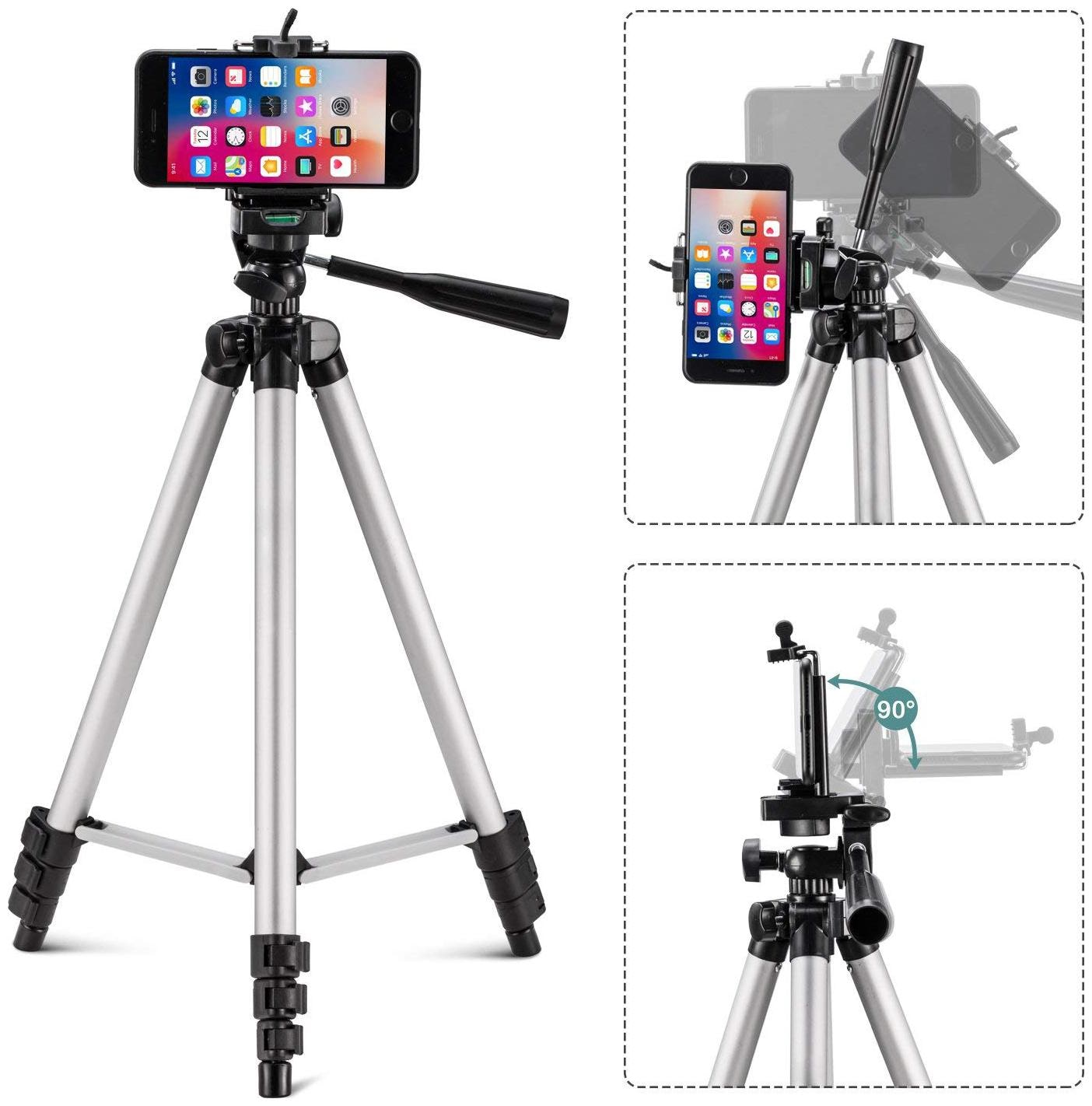 

CHG 3110 Portable Foldable Camera with Tripod and Mobile Clip Bracket(Black Silver)