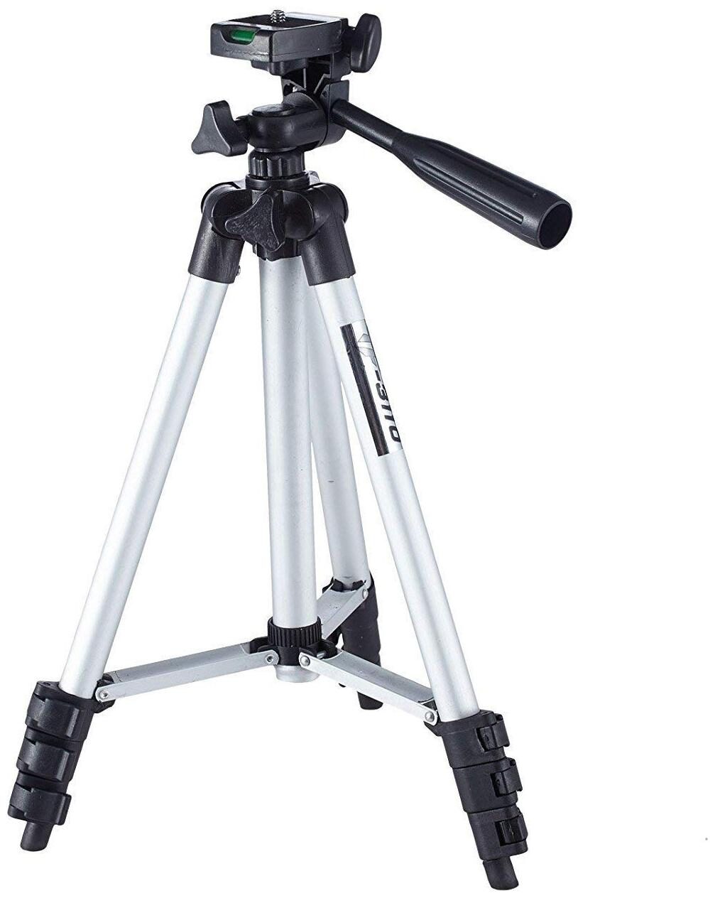

CHG Tripod 3110 Portable TIK Tok Stand for Mobile Stand Tripod Tripod Kit Monopod (Silver Supports Up to 1500 g)