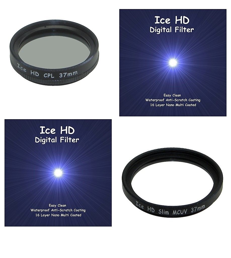 

37mm CPL UV MC Filter Pair NEW ICE HD 37 Hard Coated Filters