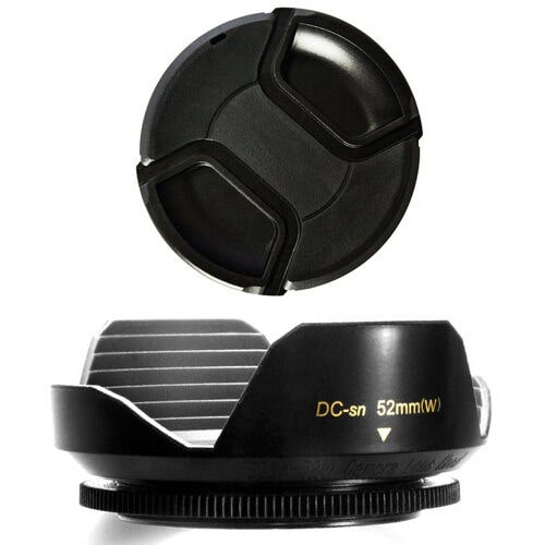 

52mm Wide Lens Hood Petal Shape and Lens Cap for Pentax DA 18-55mm 1 3 5-5 6 AL