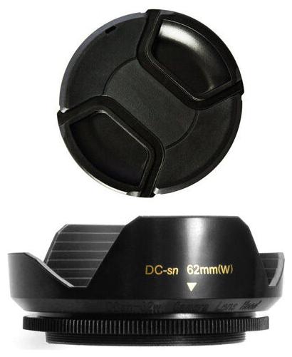 

62mm Lens Hood Flower Crown Wide Petal Shape and Lens Cap for Tamron 18-250 lens