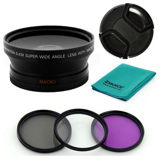 

72MM 0 43X WIDE LENS UV CPL FLD FILTERS for FUJI S3200 S3280 S4000 S4080 FinePix