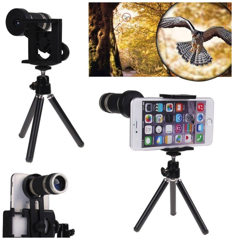 

8X Optical Zoom Telescope t-109Mobile Camera Lens Kit with Tripod Adjustable Holder