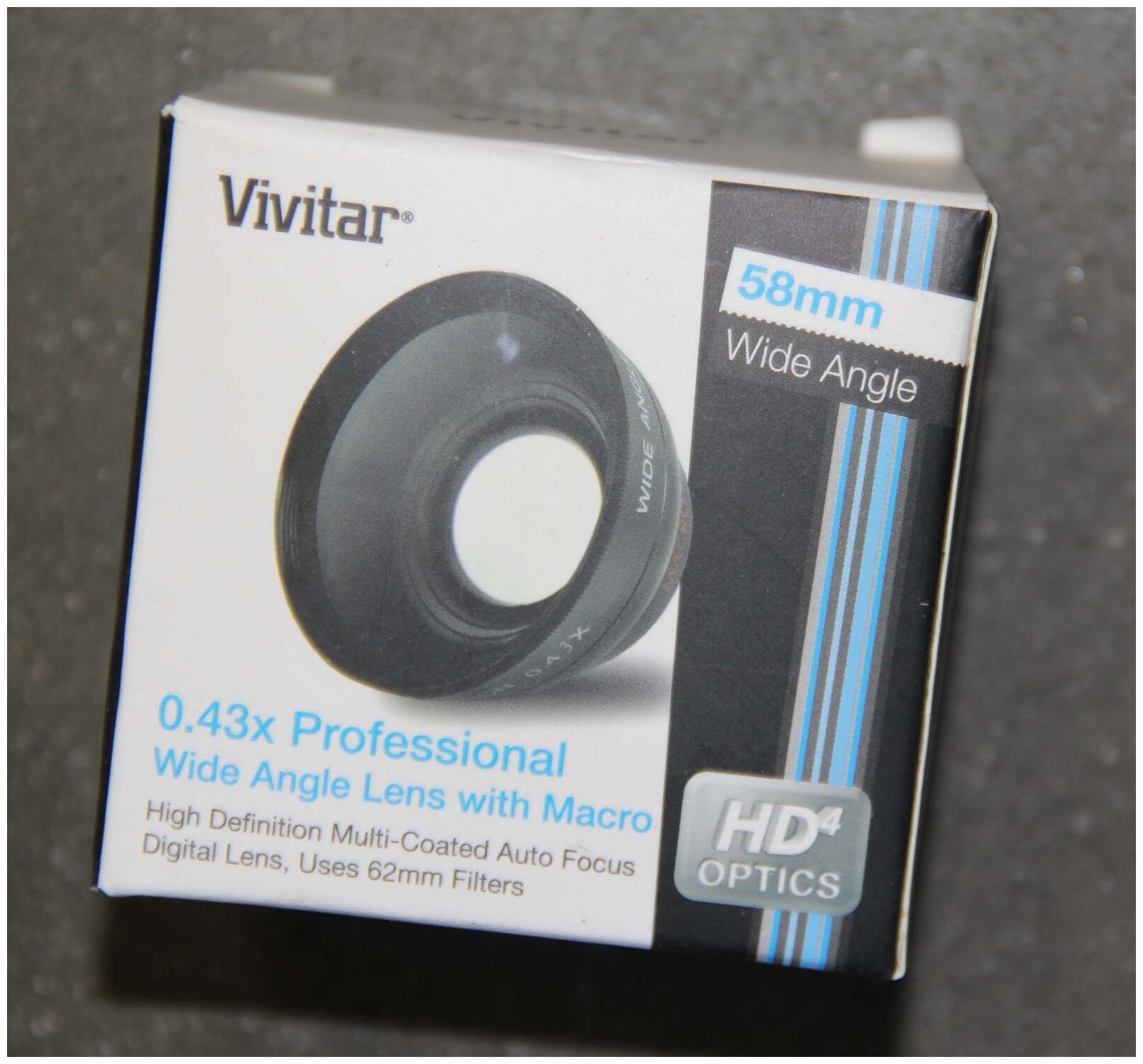 

BRAND NEW Vivitar 43 Wide Angle 58mm HD Lens w Macro - FREE SHIPPING