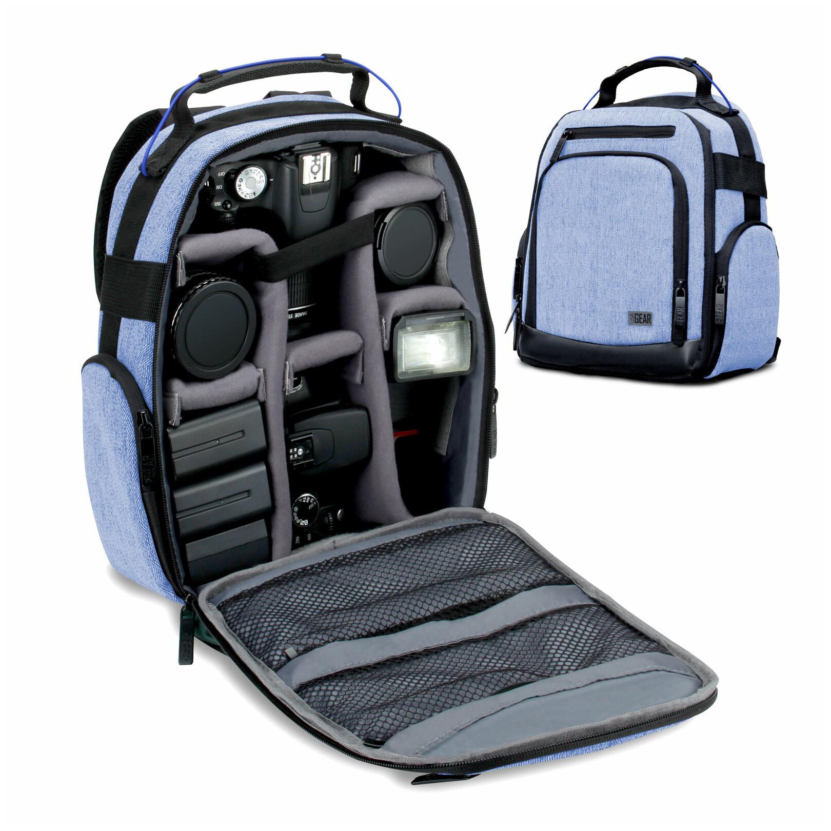 

Camera Backpack with Customizable Interior Storage and Weather Resistant Bottom