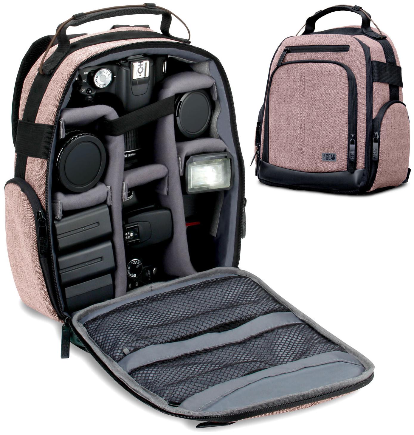 

Camera Backpack with Customizable Interior Storage and Weather Resistant Bottom