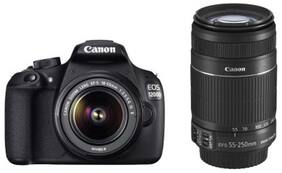 Canon EOS 1200D (With EF S18-55 IS II + 55-250 mm IS II Lens) 18 MP DSLR Camera (Black) + Carry Case + 8GB SD Card
