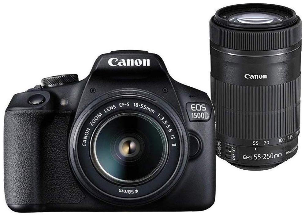 

Canon EOS 1500D Kit (EF S18-55 IS II 55-250 mm) 24 1 MP DSLR Camera (Black)
