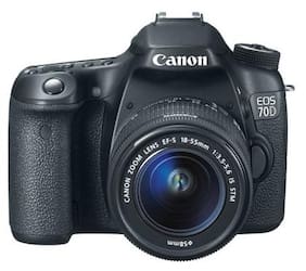 Canon EOS 70D (With EF-S 18-55 mm IS STM Lens) 20.2 MP DSLR Camera (Black) + 8GB SD Card