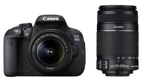 Canon EOS 700D (With EF S18-55 IS II 55-250 mm IS II Lens) 18 MP DSLR Camera (Black)Carry Case 8GB SD Card