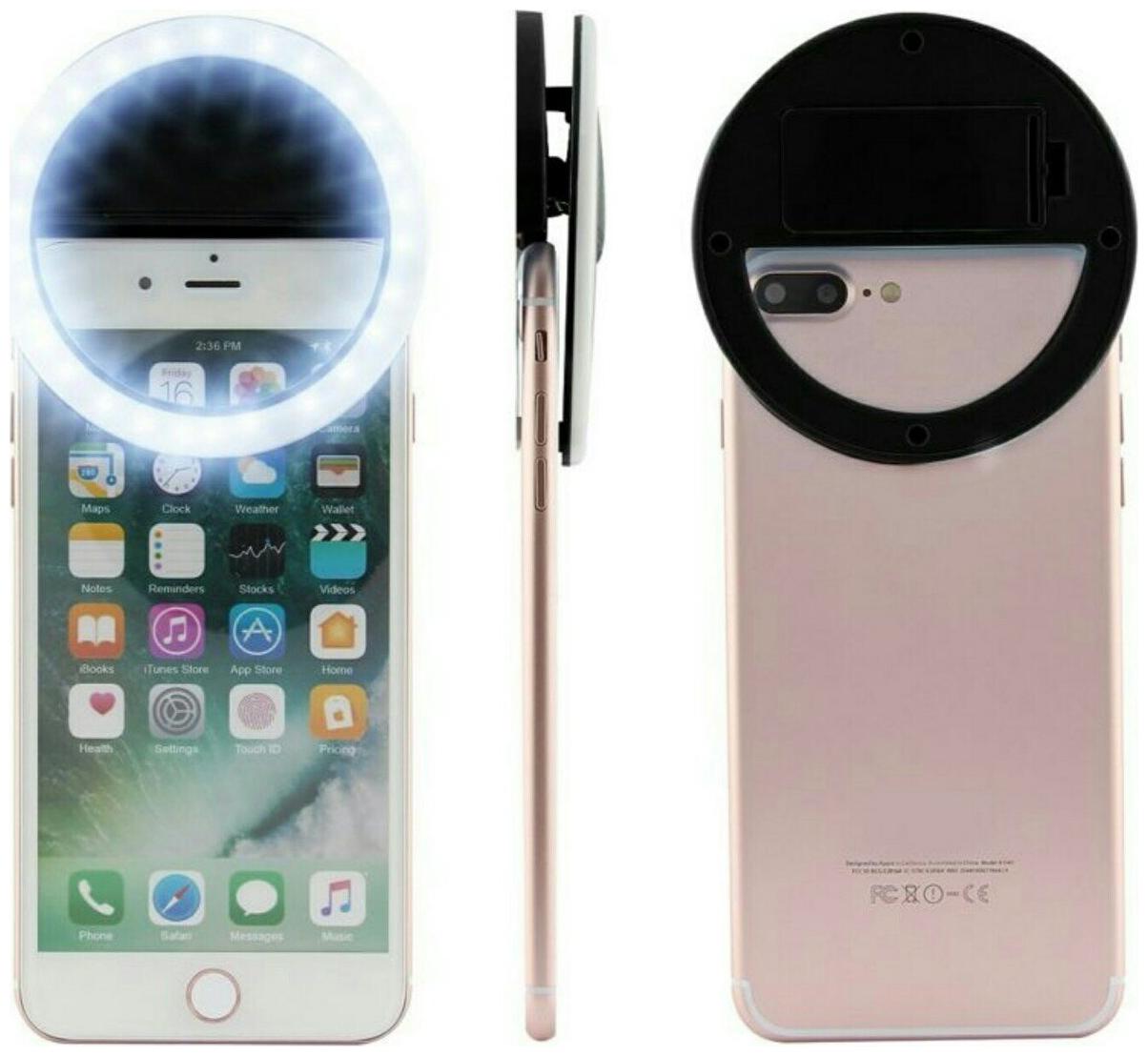 

Crystal Digital LED Ring Selfie Light Enhancing Ring Light with 3 Level of Brightness for Photography Video Calling 36 LED