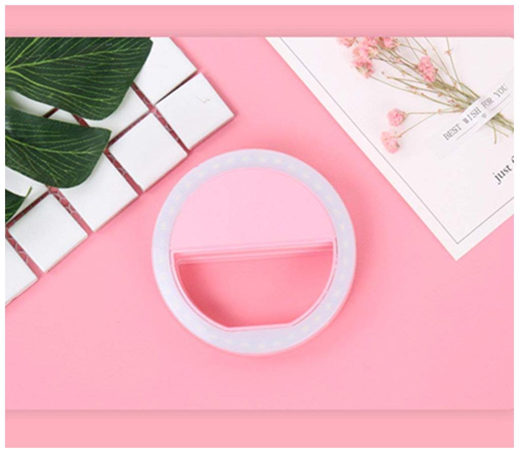 

Crystal Digital Rechargeable Selfie Ring Light Night LED Selfie Flash Light for Smartphones