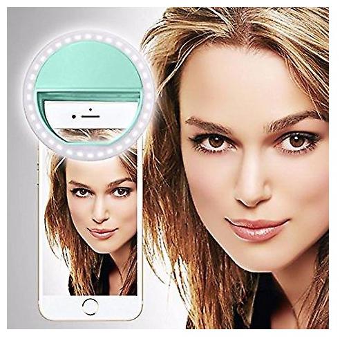 

Crystal Digital Double Bright Soft Mint Green Color Selfie Ring Light with 3 Modes and 36 LED for Smartphones