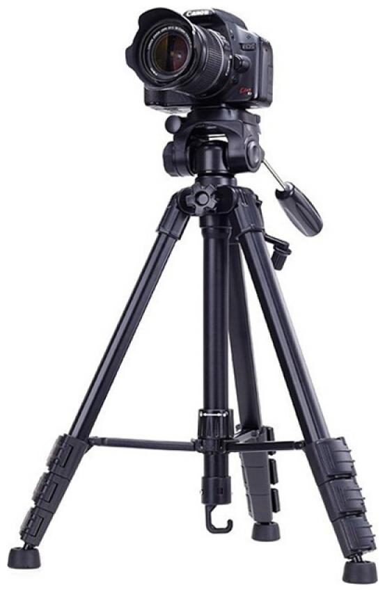 

TSV 3120 Foldable Camera Tripod with Mobile Clip Holder Bracket (Black)