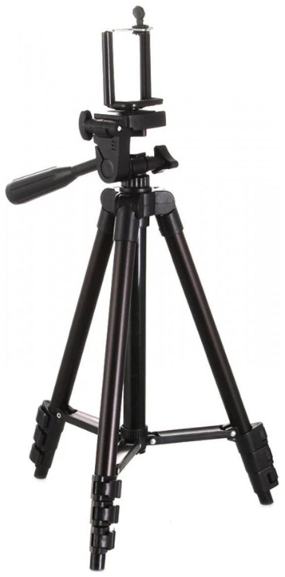 

TSV 3120 Foldable Camera Tripod with Mobile Clip Holder Bracket (Black)
