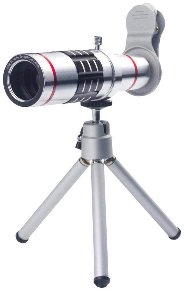 

Designed For J2 Crystal Digital 18X Extra Zoomer Optical Zoom Lens Telescope Mobile Camera Lens with Tripod Phone Holder for Android iOS Phones