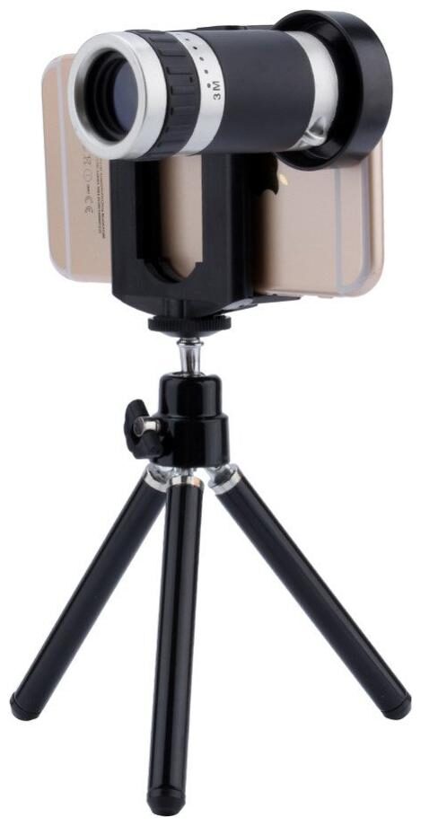 

Designed For Iphone 7 TSV 8X Extra Zoomer Optical Zoom Telescope Mini tripod with flexible legs 5 Layers Professional Grade Optical Glass