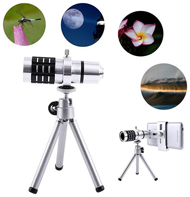 

Designed For J2 TSV 12x Extra Zoomer Optical Zoom Lens Telescope Mobile Camera Lens with Tripod Phone Holder for Android iOS Phones