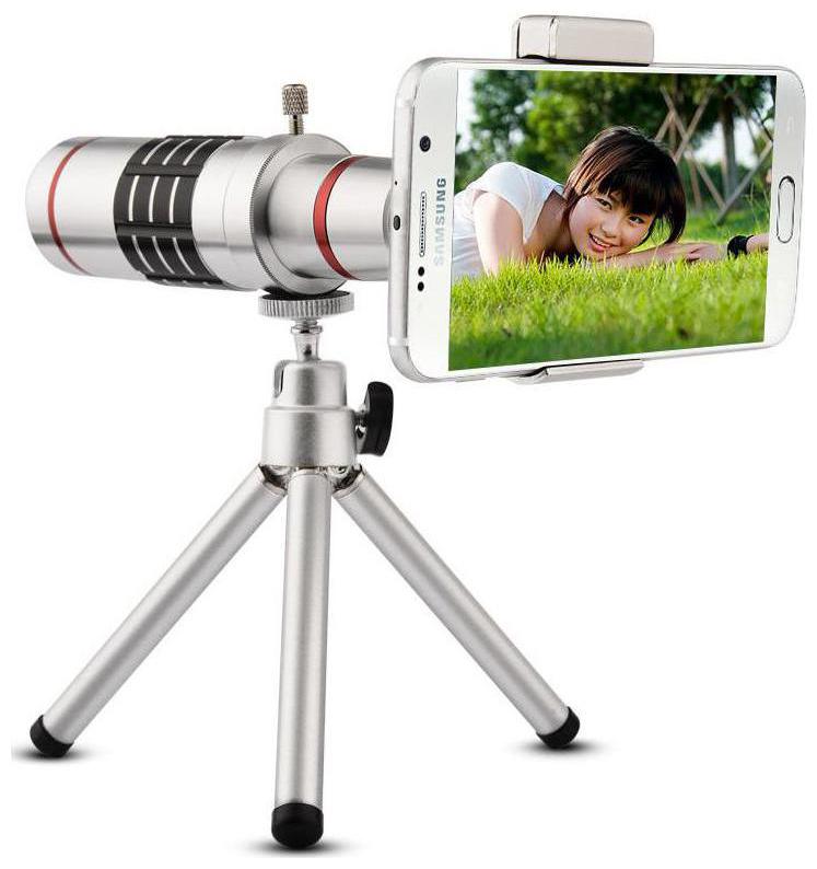 

Designed For Iphone 6s Plus TSV 18X Zoomer Optical Lens Telescope With Tripod flexible legs 5 Layers Professional Grade Optical Glass