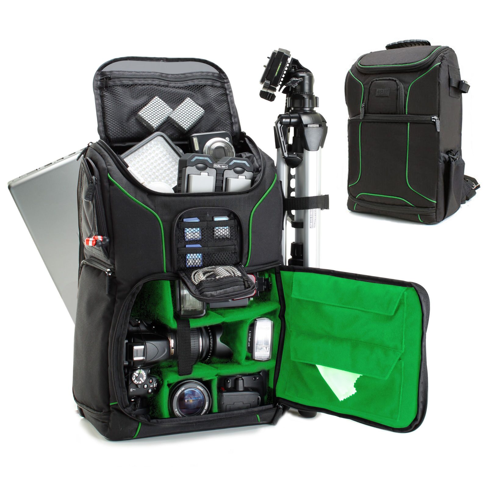 

Digital SLR Camera Backpack with Laptop Compartment Rain Cover Lens Storage