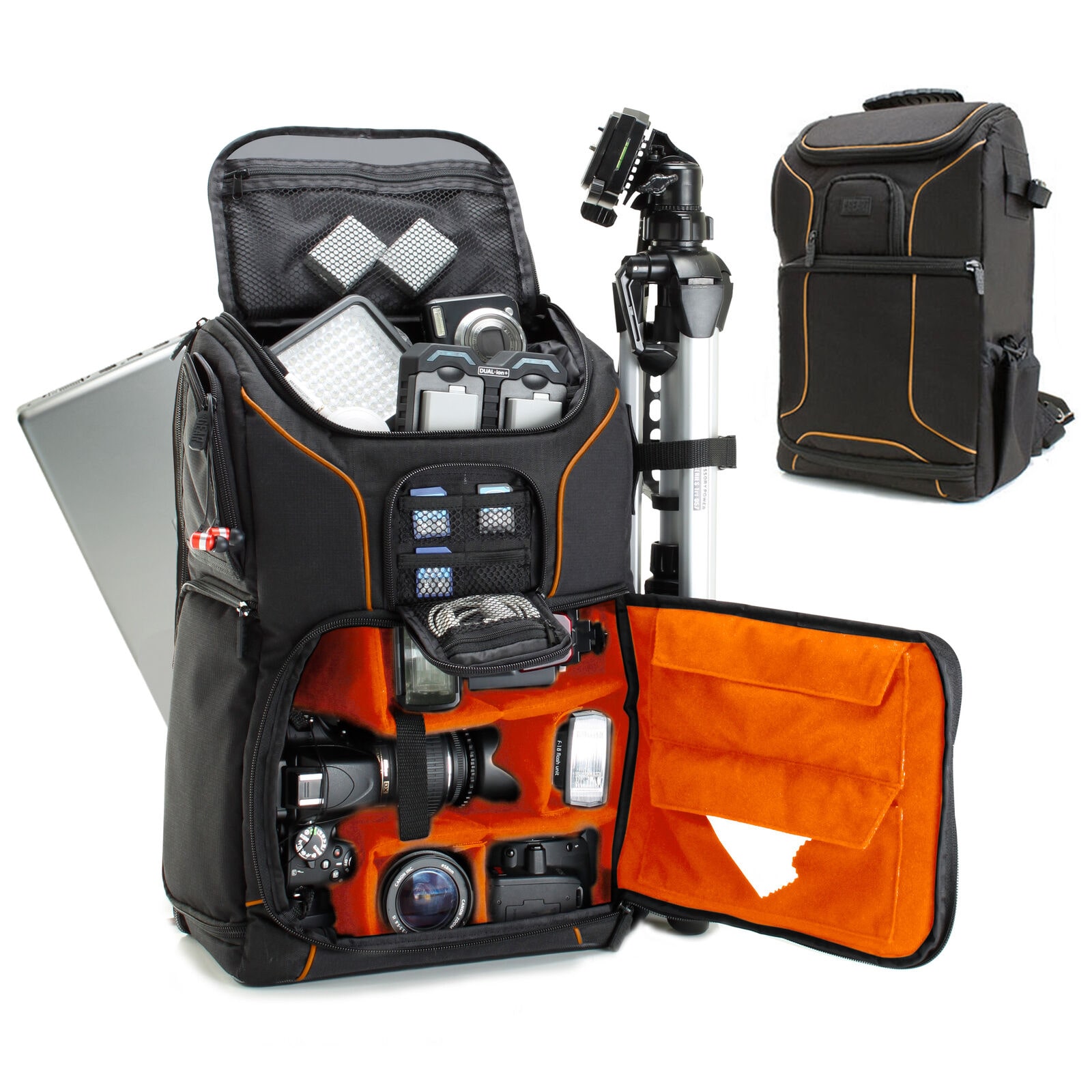 

Digital SLR Camera Backpack with Laptop Compartment Rain Cover Lens Storage
