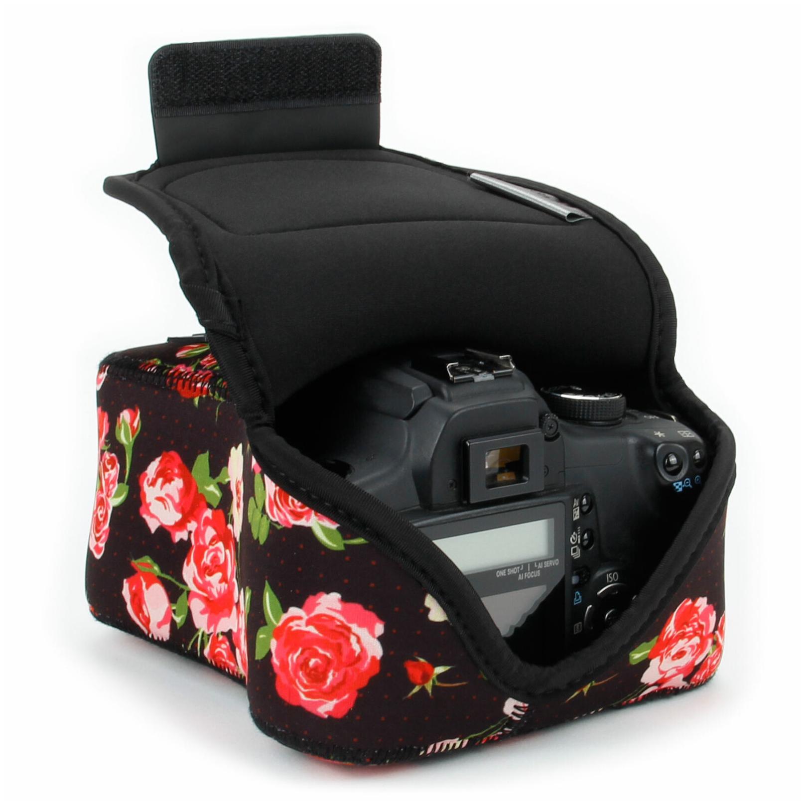 

DSLR Camera Sleeve Case with Accessory Storage Strap Openings