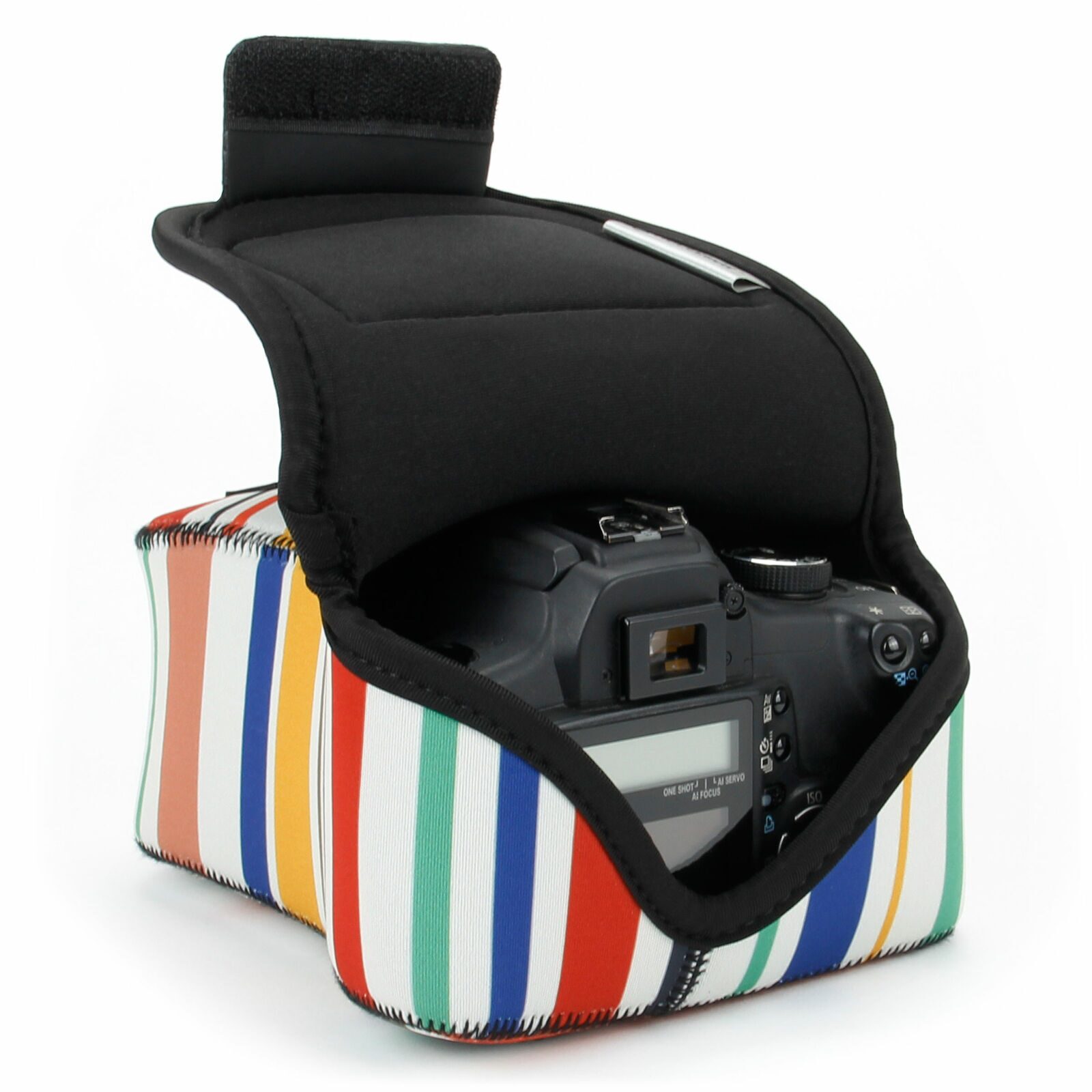 

DSLR Camera Sleeve Case with Accessory Storage Strap Openings