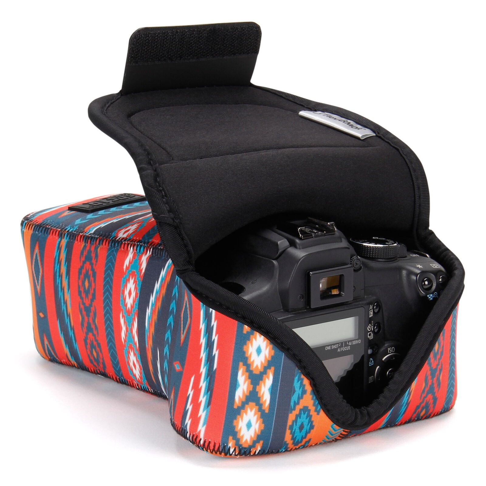 

DSLR Camera and Zoom Lens Sleeve Case with Accessory Storage Strap Openings