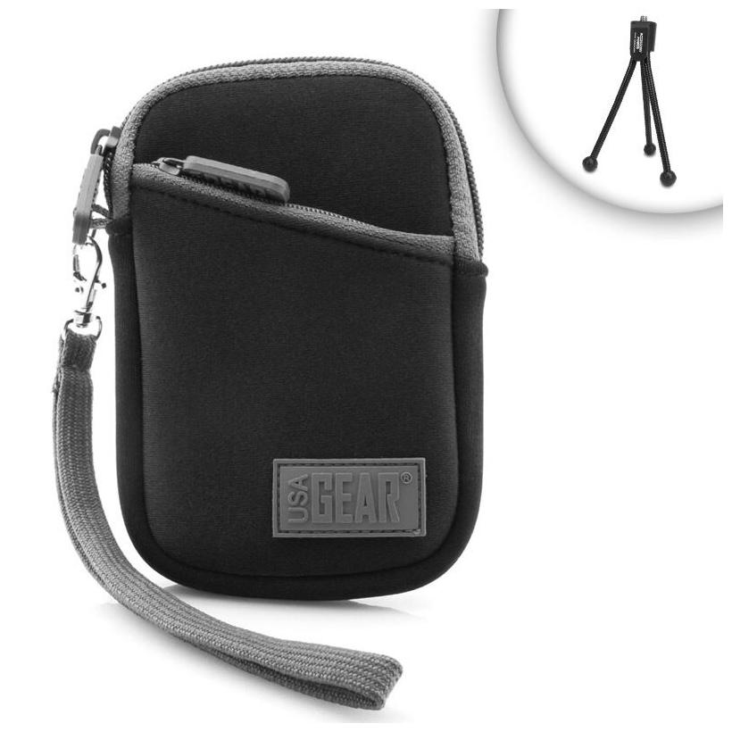 

Durable Neoprene Case w Wrist Strap Belt Loop for Pocket Cameras Camcorders