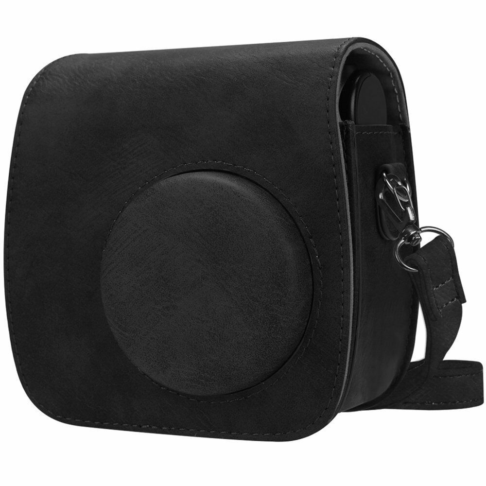 

For Polaroid PIC-300 Fujifilm Instax Mini 7s Camera Case Bag Cover - Black