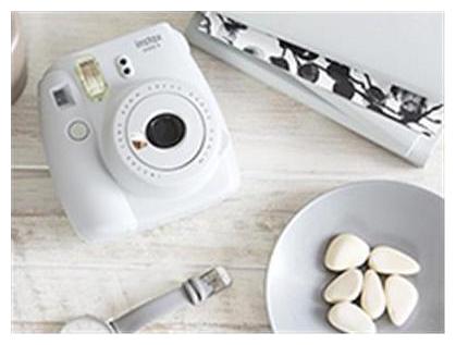 Fujifilm Fuji film instax mini 9 joy box smokey white Mini 9 0.6 mp Instant Camera White