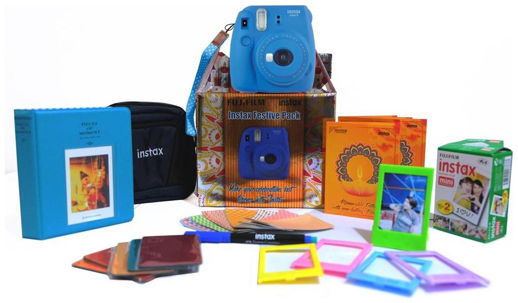 

Fujifilm Instax Mini 9 Cobalt Blue Festival Pack Instant Camera