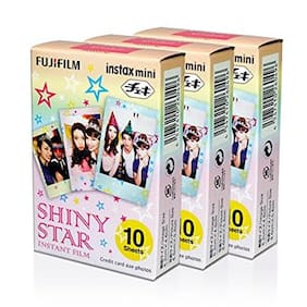 Fujifilm Instax Mini Shiny Star 30 Film for Fuji 7s 8 25 50s 90 300 Instant Camera/Share SP-1 Printer
