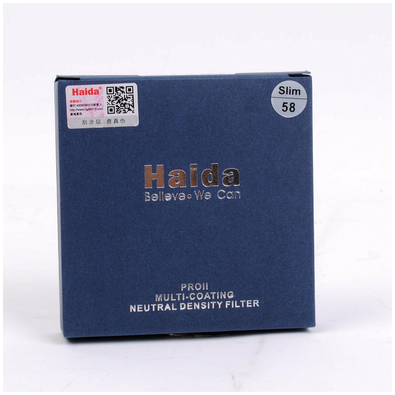 

Haida 58mm Slim PRO II MC ND 0 9 8x Neutral Density Filter ND8 (3 Stops)