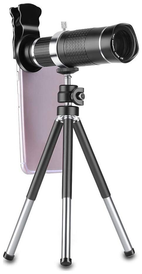

HD Mobile Phone Telephoto Lens 20XTripod Zoom Optical Telescope Camera Lens with Clips Universal for All Phone By TSV