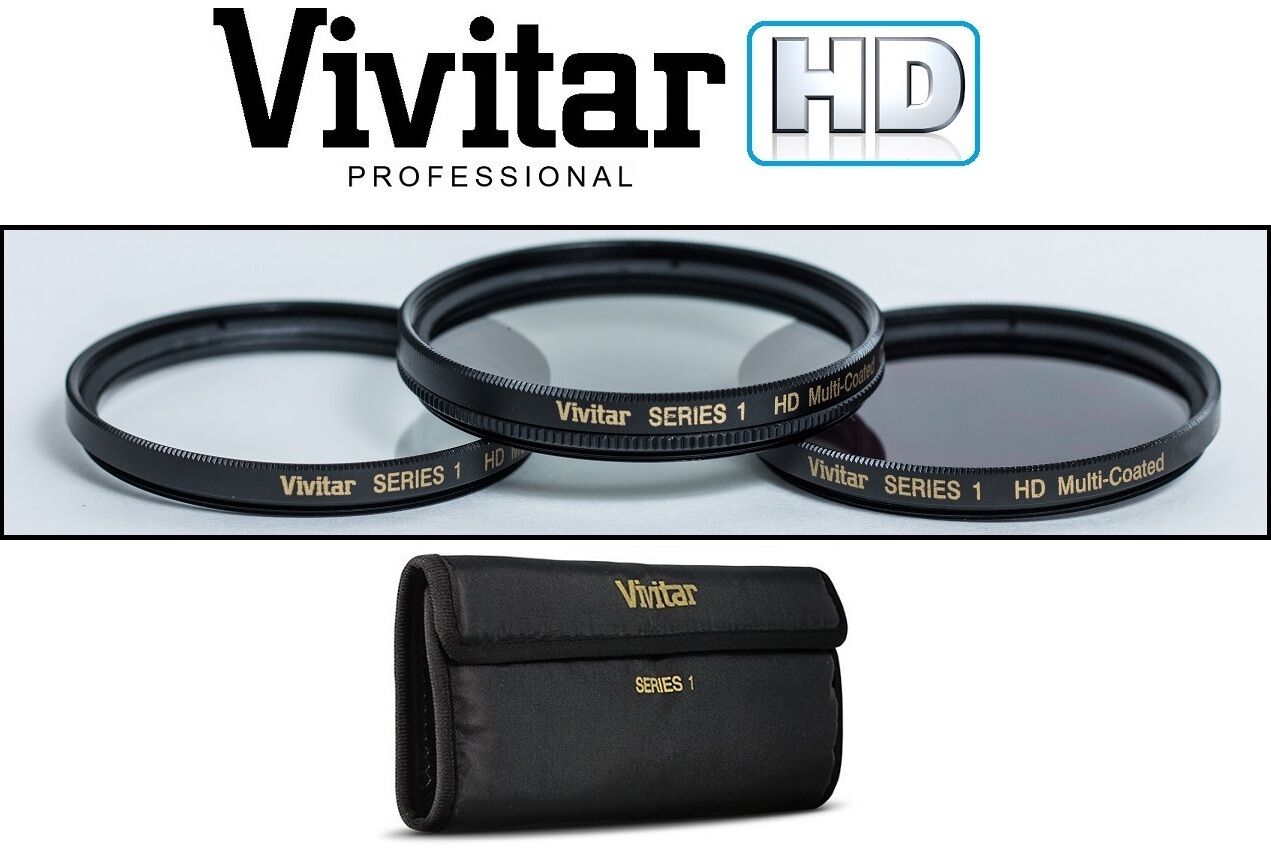 

HD Vivitar 52mm Polarizer (PL) UV FLD (Fluorescent) Filter Set (3-Pc Kit)