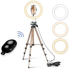 Buy Immutable 10 Inch Selfie Ring Light With Extendable Tripod Stand Flexible Phone Holder For Live Stream Makeup Desktop Led Camera Ringlight For Youtube Tik Tok Video Online At Low Prices In India