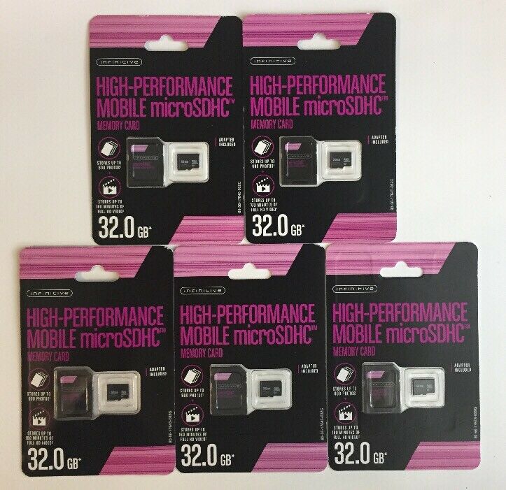 

Infinitive 32 GB MicroSDXC High Performance Mobile Memory Card (Pack of 5)