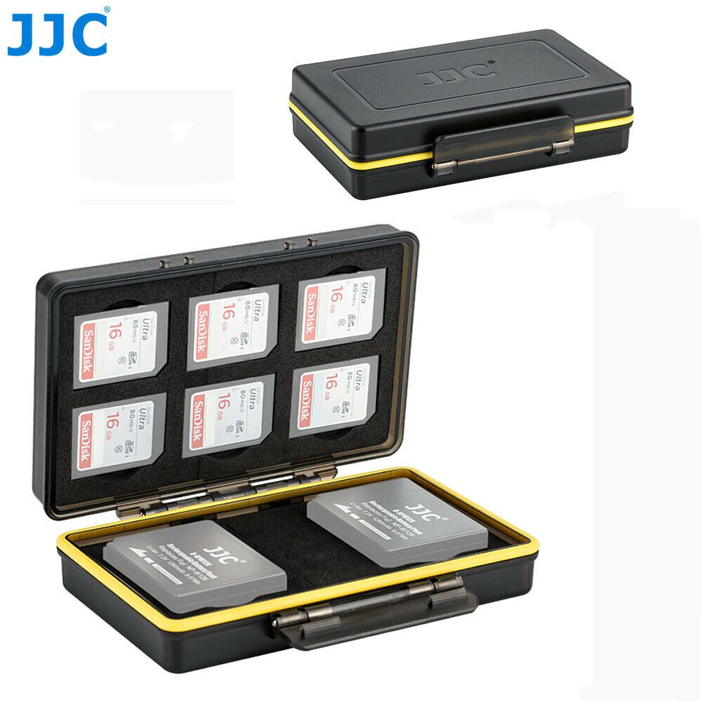

JJC 6 SD Card 2 Camera Battery Case Holder Box fr Fujifilm Fuji NP-W126 NP-W126S