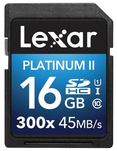 

Lexar Platinum II 300x SDHC 16GB UHS-I U1