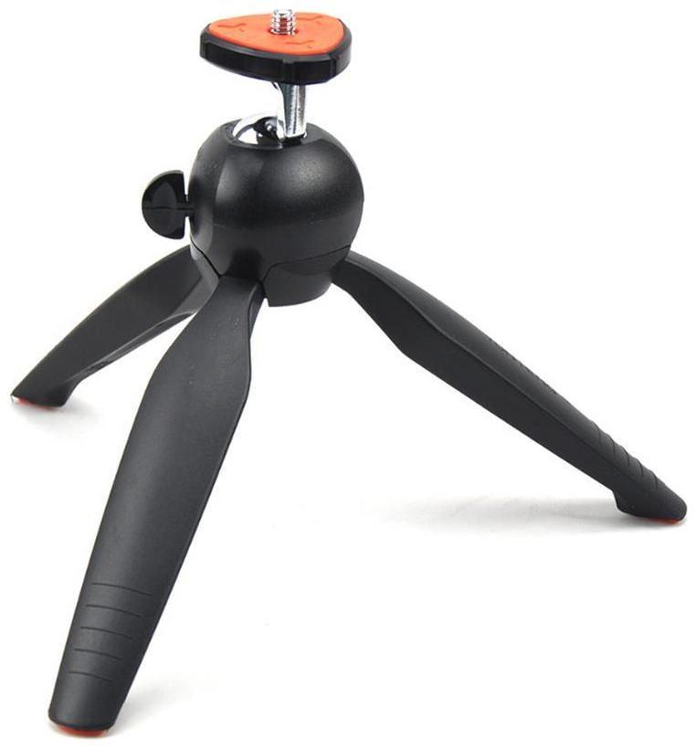 Mobilegear YunTeng YT 228 Mini 17.78 cm 7 inch Mobile Tripod With 360° Rotating Ball Head for Smartphones Digital Camera Black Orange