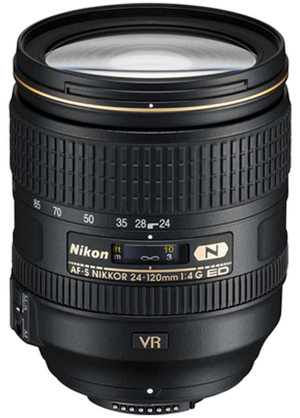 nikon af-s nikkor 24 - 120 mm f/4g ed vr lens (black)