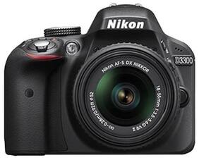 Nikon D3300 (With AF-P 18-55 mm VR Kit Lens) 24.2 MP DSLR Camera (Black) + FREE Nikon DSLR Bag + 8GB Memory Card
