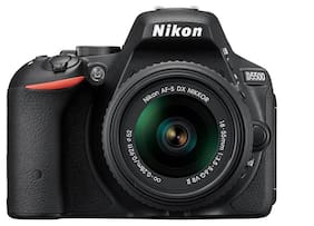 Nikon D5500 (With AF-P DX NIKKOR 18-55 mm f/3.5-5.6G VR Lens) DSLR 24.2 MP Camera (Black) + FREE Nikon DSLR Bag + 16GB Memory Card