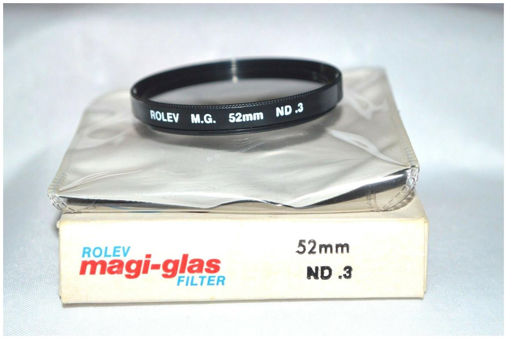 

Rolev 52 mm NEW ND 3 Filter Made in USA with Pouch and Box (T-83)