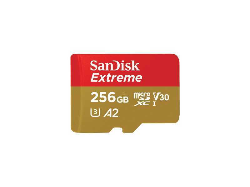 

Sandisk Extreme V30 A2 256GB microSDXC UHS-I U3 C10 160MB s SDSQXA1-256G