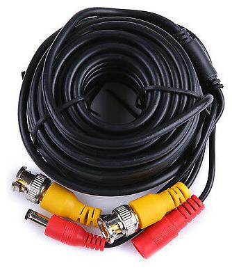 SANNCE 1pcs Black CCTV Cable 100ft 30M Video Power for Security Surveillance Kit