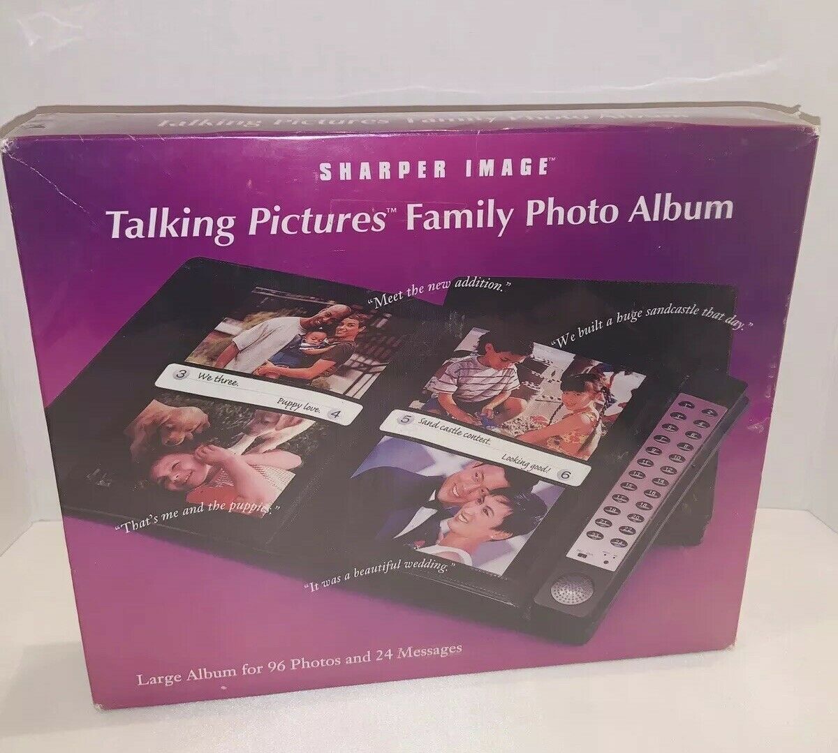 

Sharper Image Talking Pictures Family Photo Album 10 Second Msg For 24 Photos